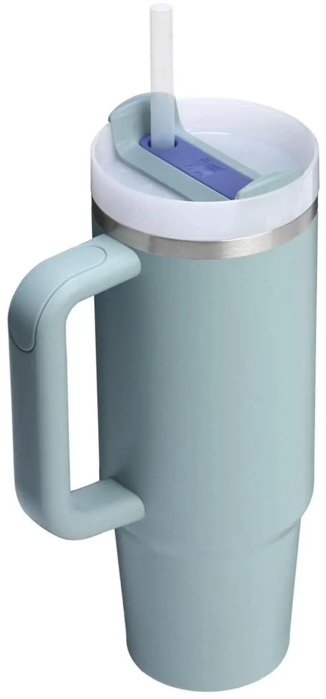 Alt view image 2 of 5 - STANLEY Quencher H2.0 Flowstate 3-Position Lid Straw 30oz Tumbler, Blue Cactus