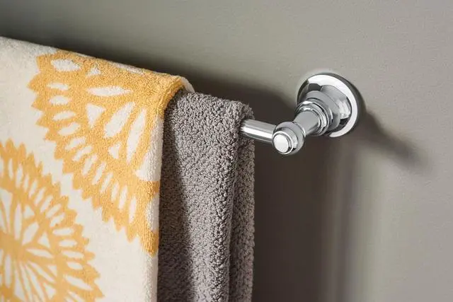 Alt view image 3 of 5 - Moen DN4424CH Collection Vale 24-Inch Towel Bar  Chrome