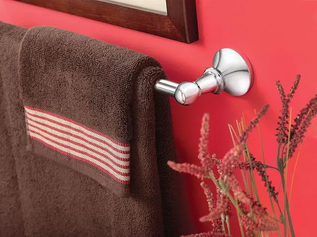 Alt view image 5 of 5 - Moen DN4424CH Collection Vale 24-Inch Towel Bar  Chrome