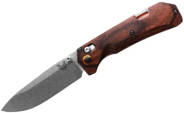 Alt view image 3 of 5 - Benchmade 15062 Grizzly Creek EDC Knife with Wood Handle, Stabilized Wood