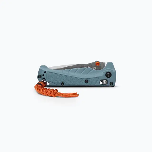Alt view image 2 of 5 - Benchmade Mini Adira Outdoor Knife, Plain Edge Drop-Point Blade, Depth Blue