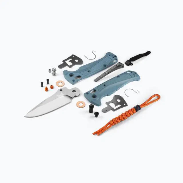 Alt view image 5 of 5 - Benchmade Mini Adira Outdoor Knife, Plain Edge Drop-Point Blade, Depth Blue