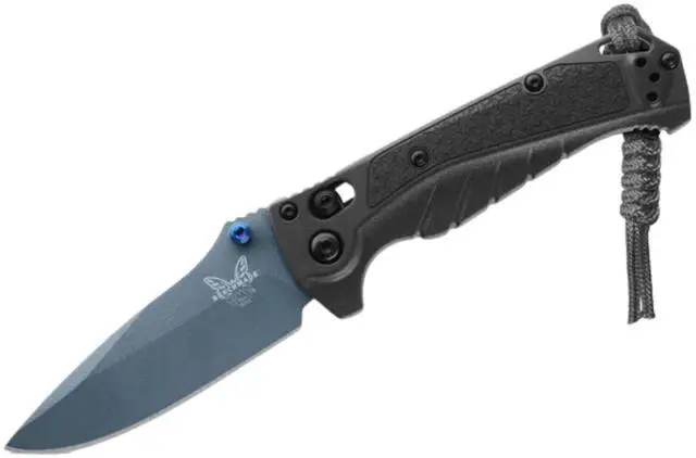 Main image of Benchmade Mini Adira Outdoor Knife, Plain Edge Drop-Point Blade, Tempest Gray
