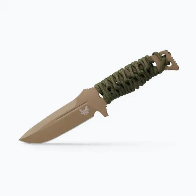Alt view image 4 of 5 - Benchmade 375FE-1 Fixed Adamas Tactical Knife Drop-Point Blade, Flat Earth