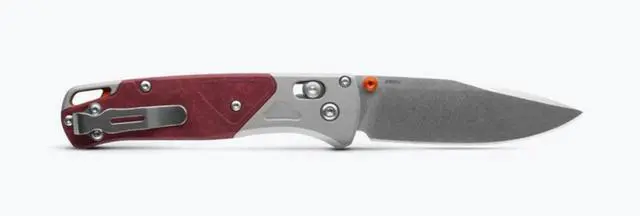 Alt view image 2 of 5 - Benchmade 535-09 Bugout, Outdoor Folding Knife, Slim, Ash Gray/Redstone Aluminum