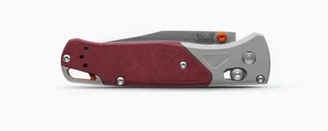Main image of Benchmade 535-09 Bugout, Outdoor Folding Knife, Slim, Ash Gray/Redstone Aluminum