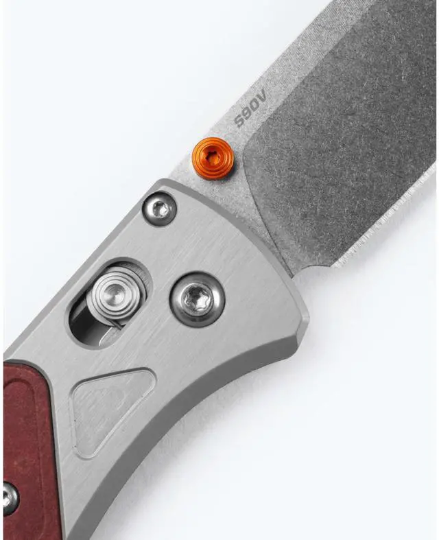 Alt view image 5 of 5 - Benchmade 535-09 Bugout, Outdoor Folding Knife, Slim, Ash Gray/Redstone Aluminum