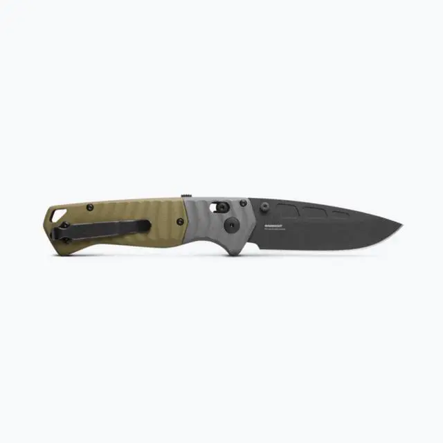 Alt view image 2 of 4 - Benchmade 593BK PSK Folding 3.45 Inches Knife with Gray & OD Green G10 Handle
