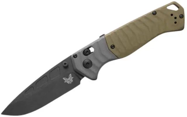 Main image of Benchmade 593BK PSK Folding 3.45 Inches Knife with Gray & OD Green G10 Handle