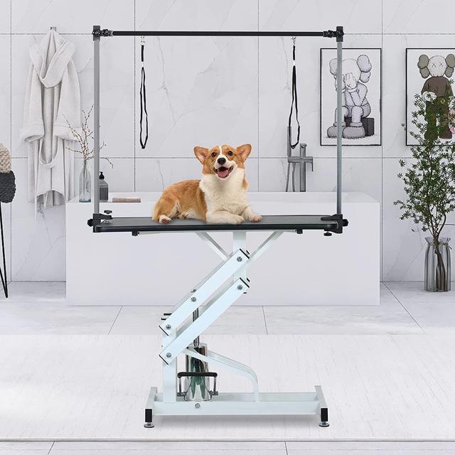 Hydraulic Adjustable Pet Dog Grooming Table with 1 Noose