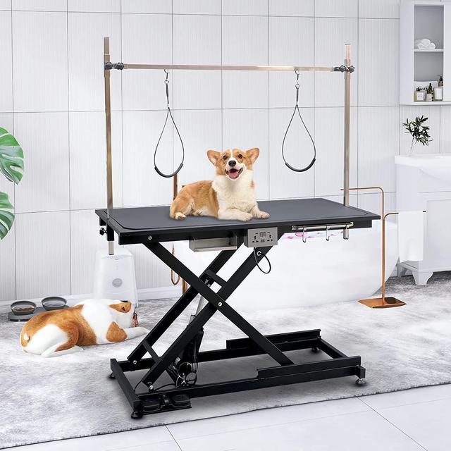 Hydraulic Adjustable Pet Dog Grooming Table with 1 Noose