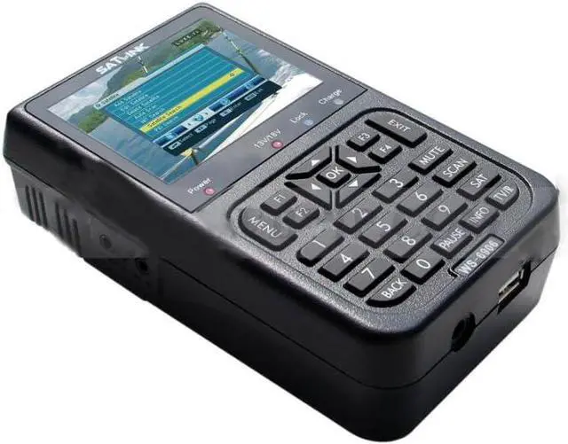 Alt view image 7 of 7 - Occus Digital Signal Finder Satlink WS 6906 3.5" LCD Screen DVB-S FTA Receptor for QPSK Satlink Satellite Signal Meter Finder WS-6906