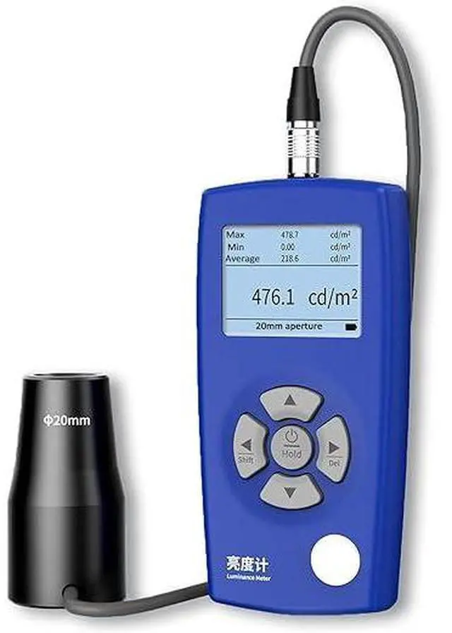Main image of Vituord Luminance Meter, 1-1,000,000 cd/m² Brightness Tester with Dual 10/20mm Probes, Flicker CCT CRI Measurement for HDR Monitors Projectors