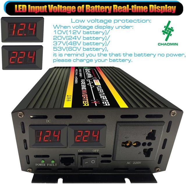 Alt view image 3 of 7 - 10000 watts inverter pure sine wave power inverter dc 12v to 110v ac car inverter