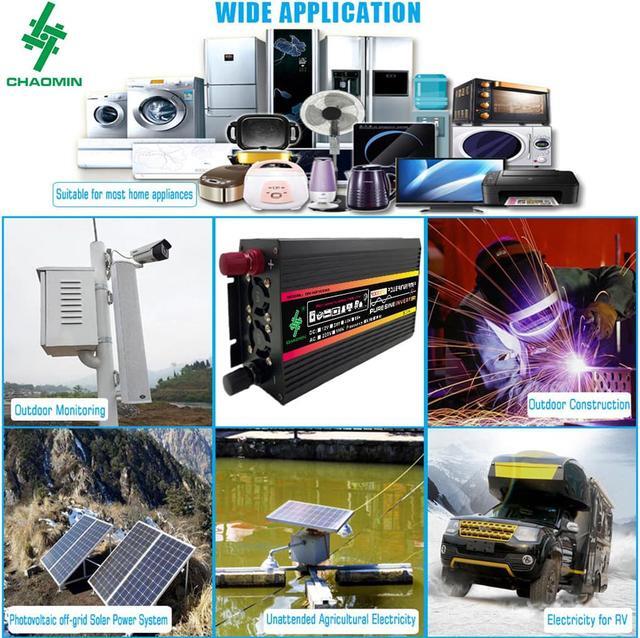 Alt view image 6 of 7 - 10000 watts inverter pure sine wave power inverter dc 12v to 110v ac car inverter