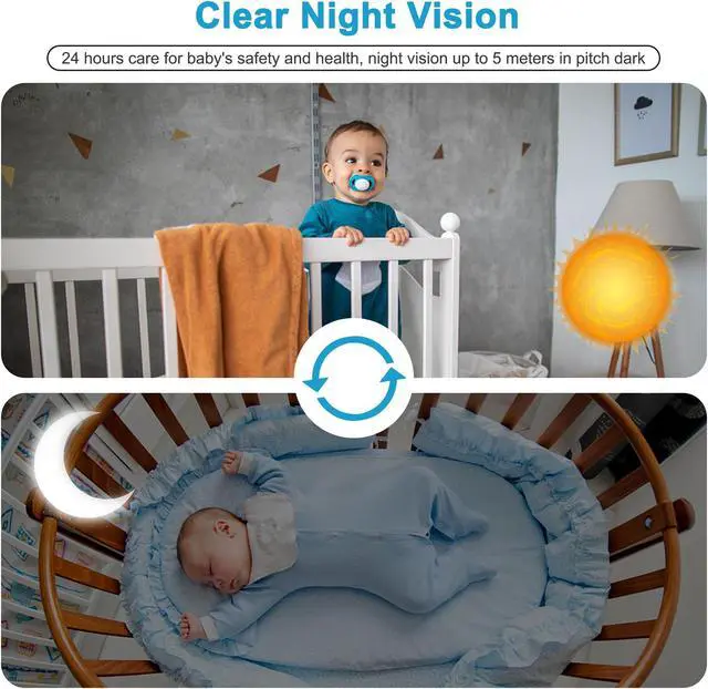 Alt view image 3 of 7 - LINKSTYLE® MIRA II Baby Monitor Camera, 2K QHD WiFi Indoor Security Camera with Advanced Motion Detection, Human & Pet AI Tracking, Night Vision, 2-Way Audio, Patrol Modes, Dual (Cloud/SD)