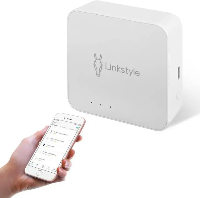 Alt view image 3 of 7 - LINKSTYLE® TOCABOT Smart Switch Bot Button Pusher, Light Switch Bluetooth Fingerbot with Smart Home Wireless Gateway Hub for App and Voice control, 4-Pack Bundle