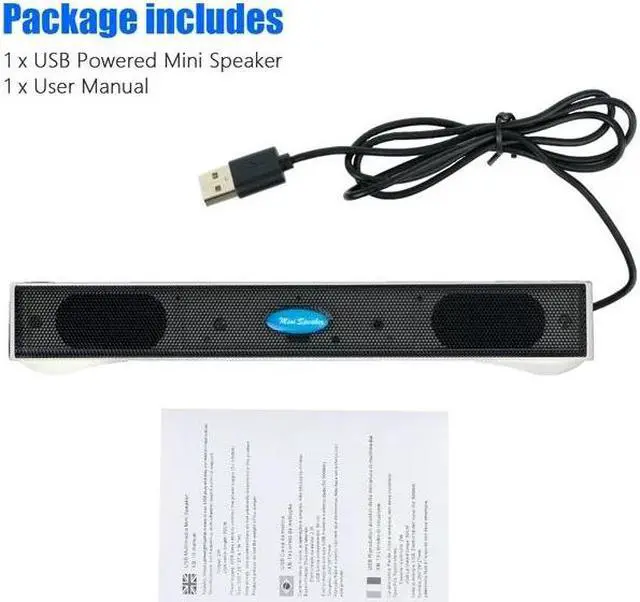 Alt view image 6 of 7 - USB Computer Speakers - 3.5mm USB Mini Clip-on Laptop Sound Bar Stereo 2.0 Channel Wired PC Speakers for TV Desktop Laptop Tablets Monitor Notebook (White)