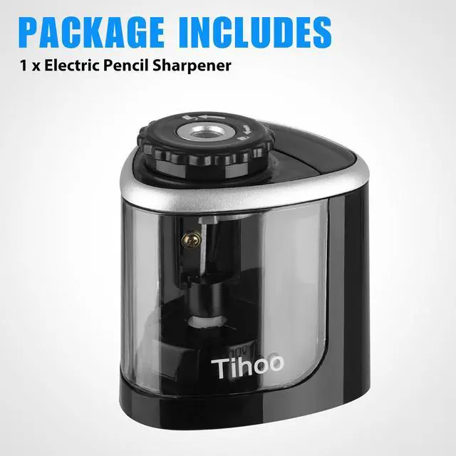 Alt view image 7 of 7 - Electric Pencil Sharpener - Auto Sharpener Fit for No.2/6-8 mm Pencils, Electric Sharpener for Home/School/Office (Black)