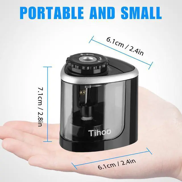 Alt view image 6 of 7 - Electric Pencil Sharpener - Auto Sharpener Fit for No.2/6-8 mm Pencils, Electric Sharpener for Home/School/Office (Black)