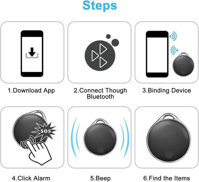 Alt view image 5 of 7 - NIJITAG Smart Anti Loss Tracking  - Item Finders Key Finder Locator Tracker Device for Wallet, Keychain, Luggage, backpack, Cat, Dog, Pet etc. with Apple Find My app (iOS only) , GRAY