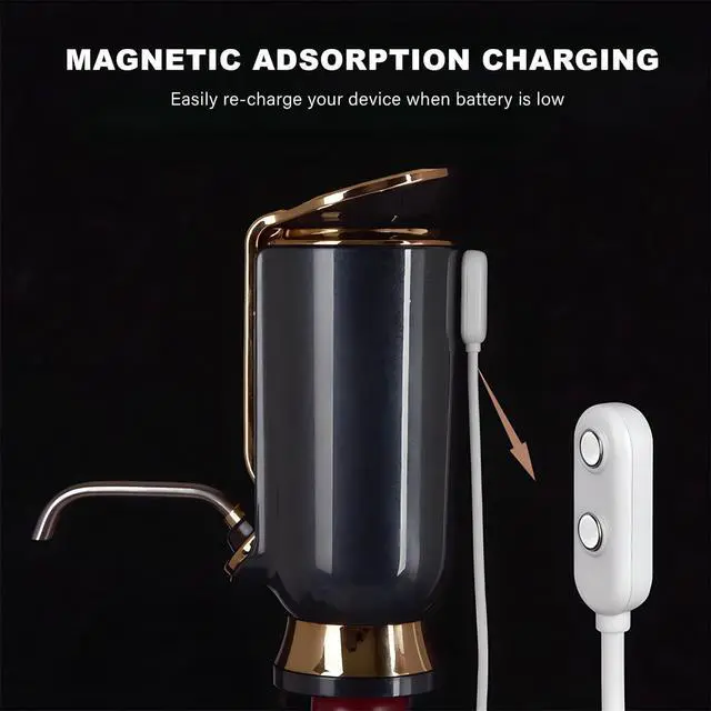 Alt view image 7 of 7 - LINKSTYLE TRIOVINO, Luxurious 3-in-1 Electric Wine Aerator, Dispenser and Vacuum Saver - For Improving Taste, Aroma and Wine Preservation (Silver)