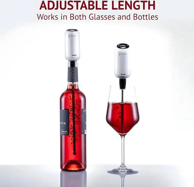 Alt view image 4 of 7 - LINKSTYLE VINRADANCE, Luxurious Electronic Wine and Spirit Aerator with Stand (Gold)