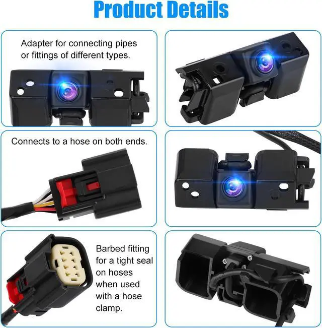 Alt view image 4 of 7 - Waterproof Rear View Backup Parking Camera - Car Reversing Aid Backup Parking Camera Replacement for  2016-2019 GMC Sierra and Chevrolet Silverado