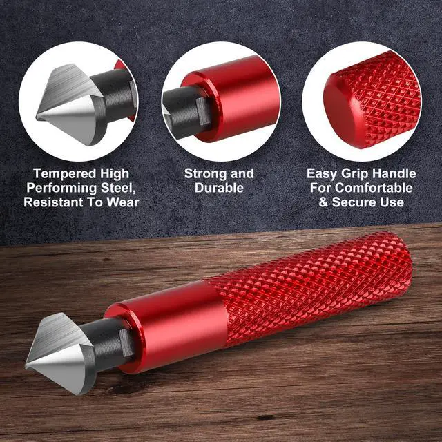 Alt view image 4 of 7 - Deburring Tool Kit with 10 Extra Blades & Countersink Hand Reamers - Burr Remover, Burr Edges Removing Hand Tool for Metal Copper Resin PVC Pipes Plastic, Plumbing & 3D Printing Burr Removal
