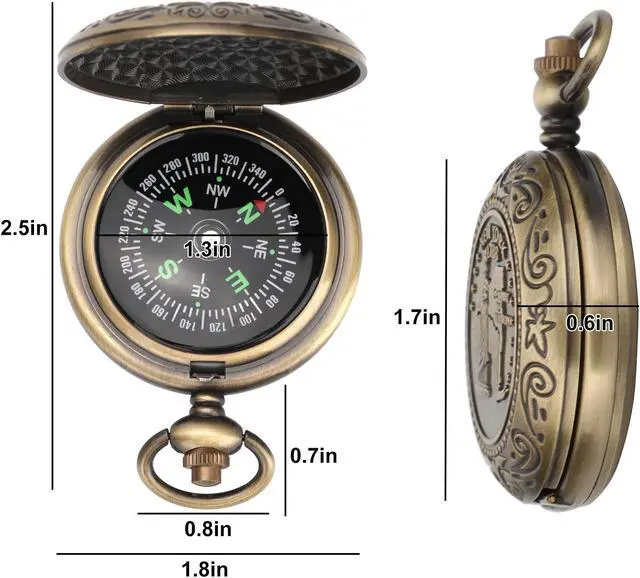 Alt view image 6 of 6 - Portable Pocket Compass - Compact and Durable Outdoor Navigation Tool- Ideal for gifting to friends, family, or colleagues