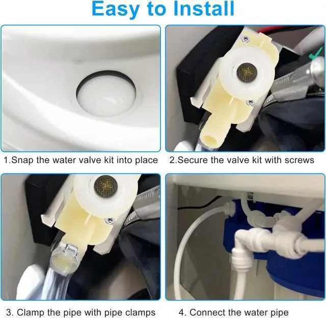 Alt view image 6 of 7 - 385311641 RV Toilet Water Valve Kit - With 385311658 Flush Ball Seal Replacement,for Dometic Sealand Toilets Series 300, 310, 320 RV, camper, and trailer