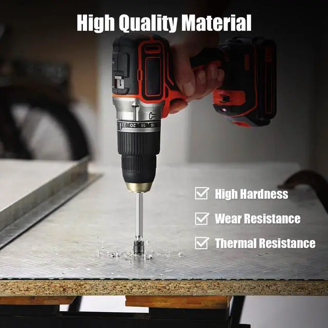 Alt view image 2 of 7 - NSI 20 Pcs Double Sided Rotary Spot Weld Cutter Drill Bit Kit - Spot Weld Cutter Set High-Speed Steel 3/8" Drill Bits for Efficient Metal Separation