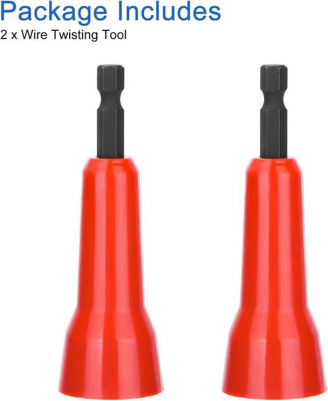 Alt view image 7 of 7 - NSI 2Pcs Wire Nut Twister Set -  Constructed from high-quality nylon plastic ,1/4 inch Chuck Compatible with Most Drills (Red)