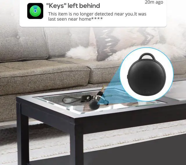 Alt view image 5 of 7 - MVTAG Waterproof Bluetooth Tracker and Item Locator - Compatible with iOS Find My App - Replaceable Battery,Ideal for Keys, Bags, and Personal Items (Black)