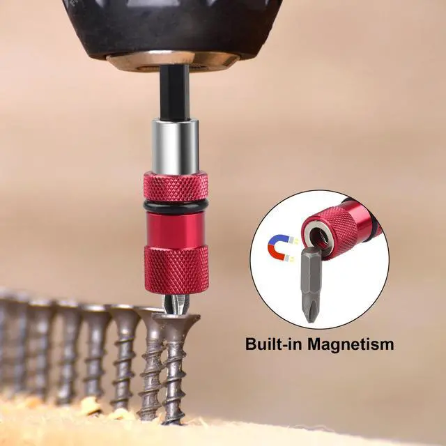 Alt view image 2 of 7 - NSI 4Pcs Steel Drill Extension Bit Holder Set - 12'' 6'' 4'' 2'' Magnetic Drill Screwdriver Bit Extender 1/4 inch Hex Bit Holder, Impact Driver Extension Adjustable Depth Screwdriver