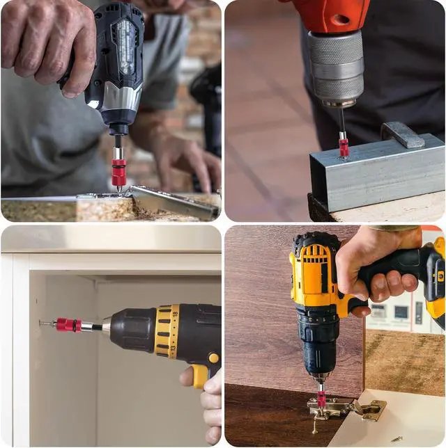 Alt view image 4 of 7 - NSI 4Pcs Steel Drill Extension Bit Holder Set - 12'' 6'' 4'' 2'' Magnetic Drill Screwdriver Bit Extender 1/4 inch Hex Bit Holder, Impact Driver Extension Adjustable Depth Screwdriver