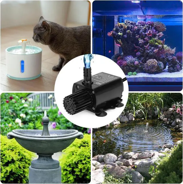 Alt view image 3 of 7 - NSI Adjustable Submersible Aquarium Water Pump - Fountain & Hydroponic System Compatible,Ultra-Quiet, Energy-Efficient, USB DC5V