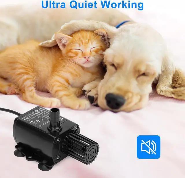 Alt view image 5 of 7 - NSI Adjustable Submersible Aquarium Water Pump - Fountain & Hydroponic System Compatible,Ultra-Quiet, Energy-Efficient, USB DC5V