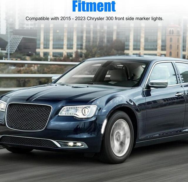 Side Marker Lights Compatible With Chrysler300 For Chrysler 300s For Chrysler 300c 2015 2016 2017 2018 2019 2020 2021 2022 2023 2024 Front