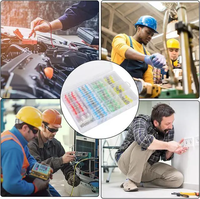 Alt view image 6 of 7 - NSI 400 PCS Solder Seal Wire Connectors - Heat-shrink Tubing Terminals Insulated Waterproof Solder Sleeve Tube Electrical Wire Butt Connectors with box