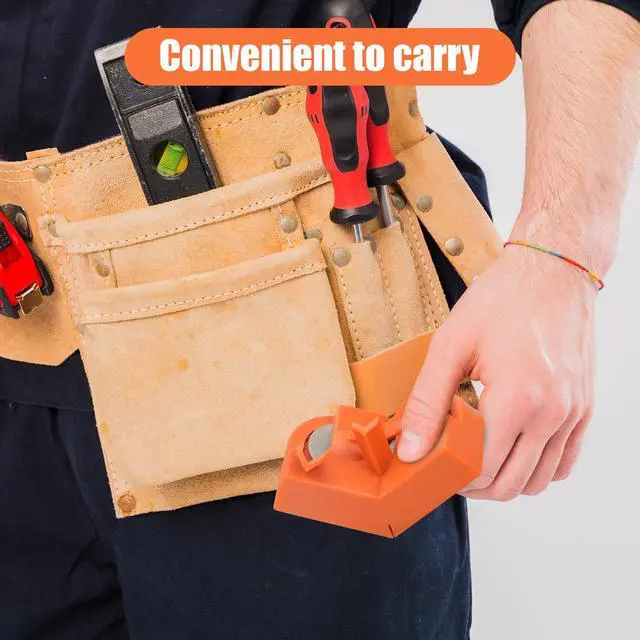 Alt view image 3 of 7 - NSI Multipurpose Drill Bit Sharpener with 2 Diamond Grinding Wheels - Efficient and Portable Twist Drill Grinder Tool (Orange)