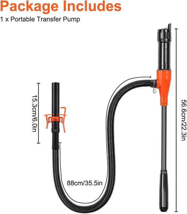 Alt view image 7 of 7 - NSI Portable Electric Siphon Pump - Battery Operated Pump for Gas,Fuel,Diesel, Water Transfer 2.6 GPM Flow Oil Extractor,Multi-Use Siphon Fuel Transfer Pump