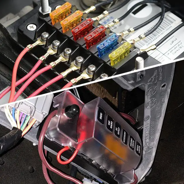 Alt view image 3 of 7 - NSI 6 Way Blade Fuse Block - for Boat, RV,Car,Truck,Trailer, and  SUV Auto Power Distribution with Protection Cover