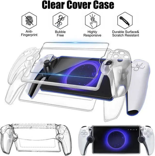 Alt view image 3 of 6 - NSI 6-in-1 Accessories Bundle for Playstation Portal - Carrying Case and Hard PC Clear Cover Case with with Tempered Glass Screen Protector,Protective Case and Hard Shell Portable Travel Handbag for P