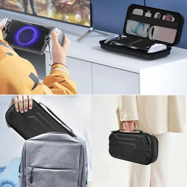 Alt view image 5 of 6 - NSI 6-in-1 Accessories Bundle for Playstation Portal - Carrying Case and Hard PC Clear Cover Case with with Tempered Glass Screen Protector,Protective Case and Hard Shell Portable Travel Handbag for P