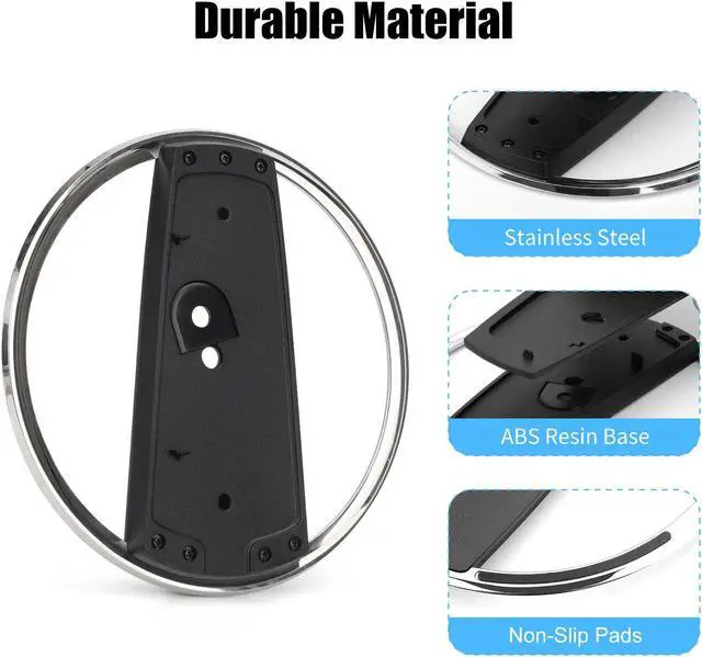 Alt view image 5 of 6 - NSI Vertical Stand for PS5/PS5 Slim Consoles Non-Slip Base Mount, Stylish and Organized Silver & Black Design