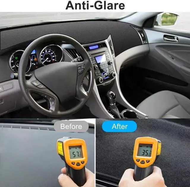 Alt view image 6 of 7 - NSI Car Dashboard Cover Non-Slip Mat Carpet for Hyundai Sonata 2011-2014  Durable Dashboard Protector with Anti-Glare Features