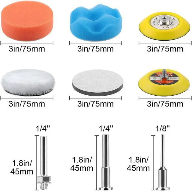 Alt view image 3 of 7 - NSI 133 Pcs 3 Inch Sanding Disc Kit,60-10000 Grit Wet Dry Sandpaper Pads for Car Headlight Restoration and Multi-Surface Polishing