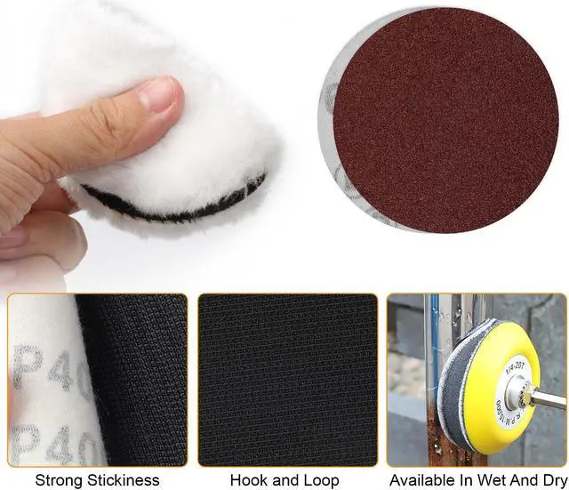 Alt view image 5 of 7 - NSI 133 Pcs 3 Inch Sanding Disc Kit,60-10000 Grit Wet Dry Sandpaper Pads for Car Headlight Restoration and Multi-Surface Polishing