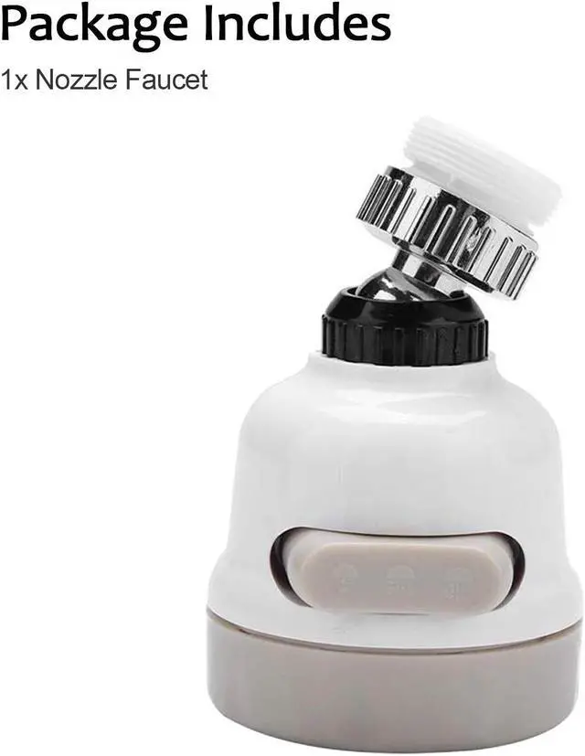 Alt view image 7 of 7 - NSI Kitchen Faucet Aerator  360° Swivel Kitchen Sink Sprayer, Water Saving Faucet Head Attachment For Sink